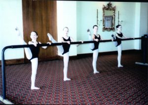 Rachel (far left) in a community "Lecture Demonstration" performance.