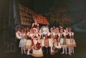 Cast of Giselle (Rachel on shoulders).